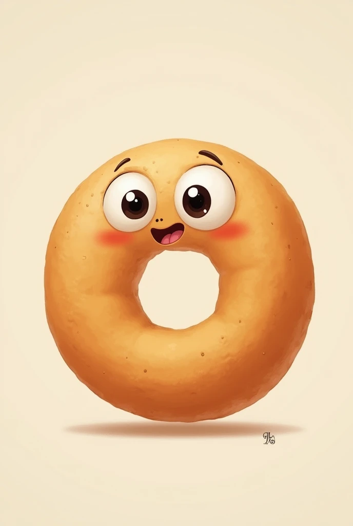 Bagel with eyes