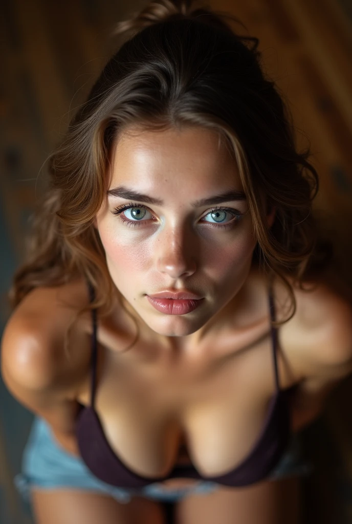 (((ultra realistic))),Waist up photo, masterpiece, top quality, (Ultra detailed face and eyes:1.3),1 divine goddess, 1 american girl, natural breasts, (natural breast 1,5), beautiful goddess jewelery, looking from side, natural looking makeup, astonishing beauty, ultra beautiful cat eye makeup, seductive smile, seductive queen,small natural breasts, (breast focus), (special attention to skin detail: 1.2), Ultra detailed eyes, Erotic atmosphere, sexy short hair, strong jaw line, perfect geometry, detailed background, background rich in details, depth in field, sharp focus on details, intricate details, realistic photo, top torso pic