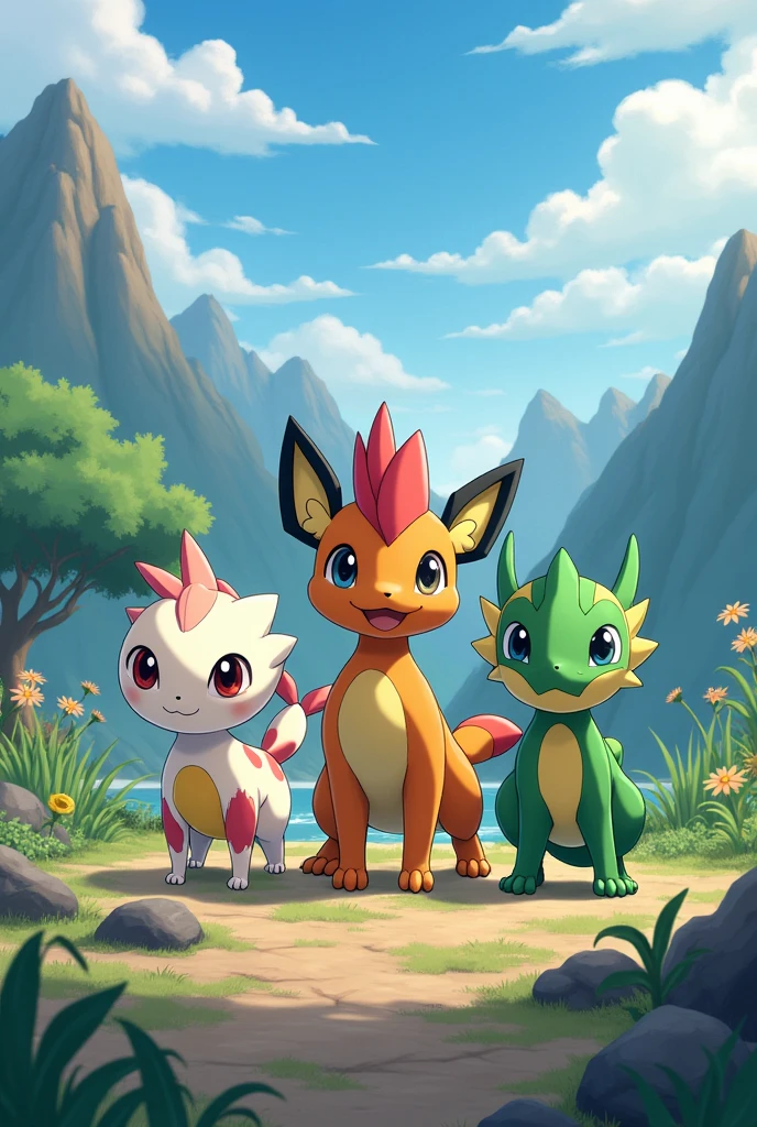 Create the three starter Pokémon of this region
