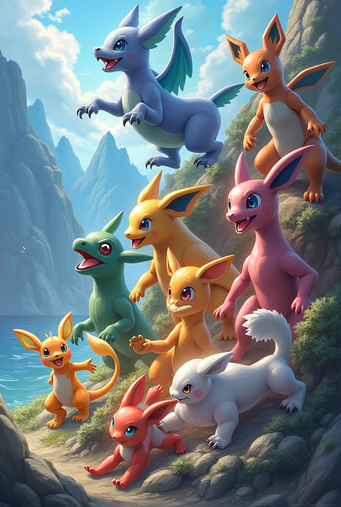 Now the evolutions of each pokemon