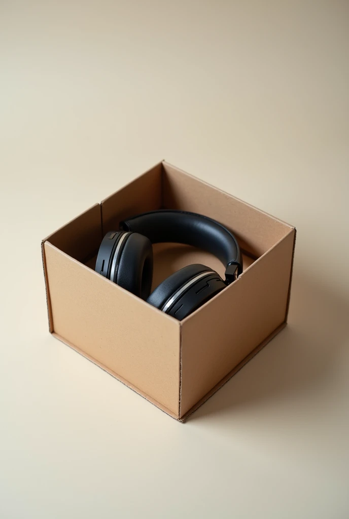 a box with headphones inside the box