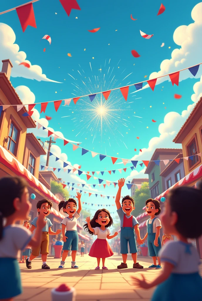 Happy independence day in animation 