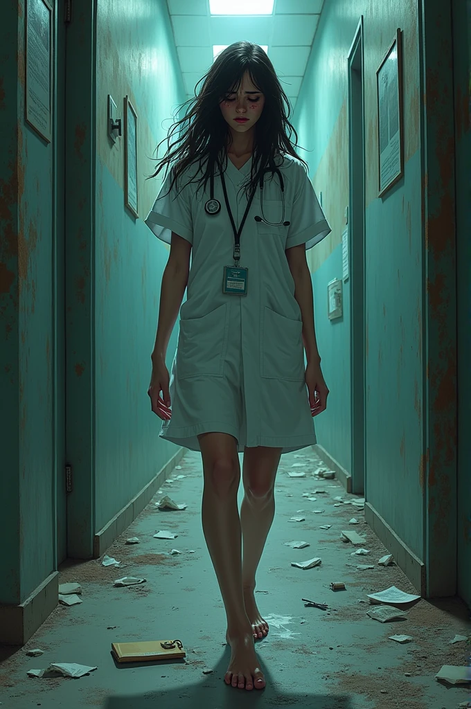 Create an illustration which shows there is no independence on Indian Independence Day August 15th as the people brutally raped and murdered a female doctor at RG Kar Hospital Rajasthan and to stop violence against Doctors