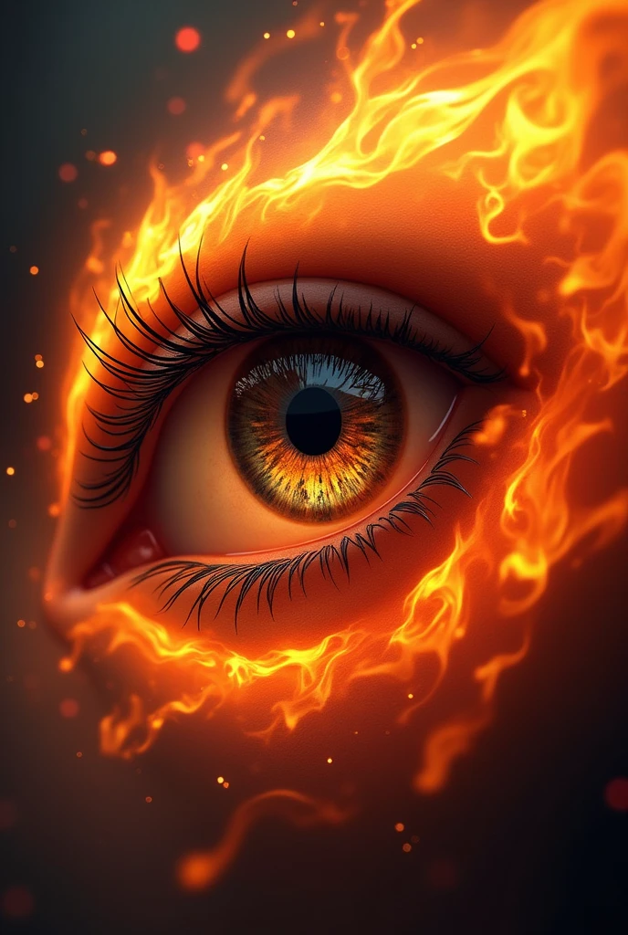 Make an image of an eye and flames
For a song cover