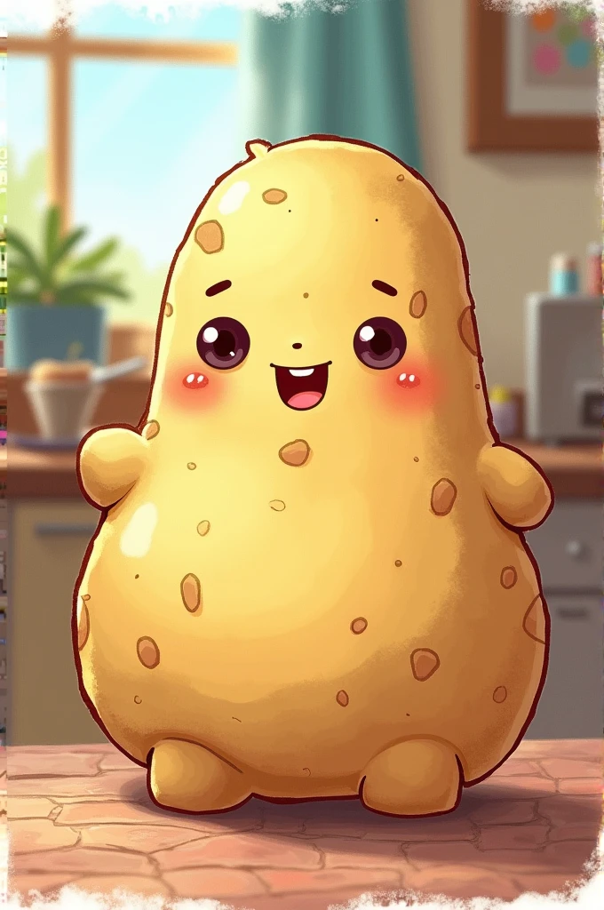 Happy Stuffed Potato Drawing