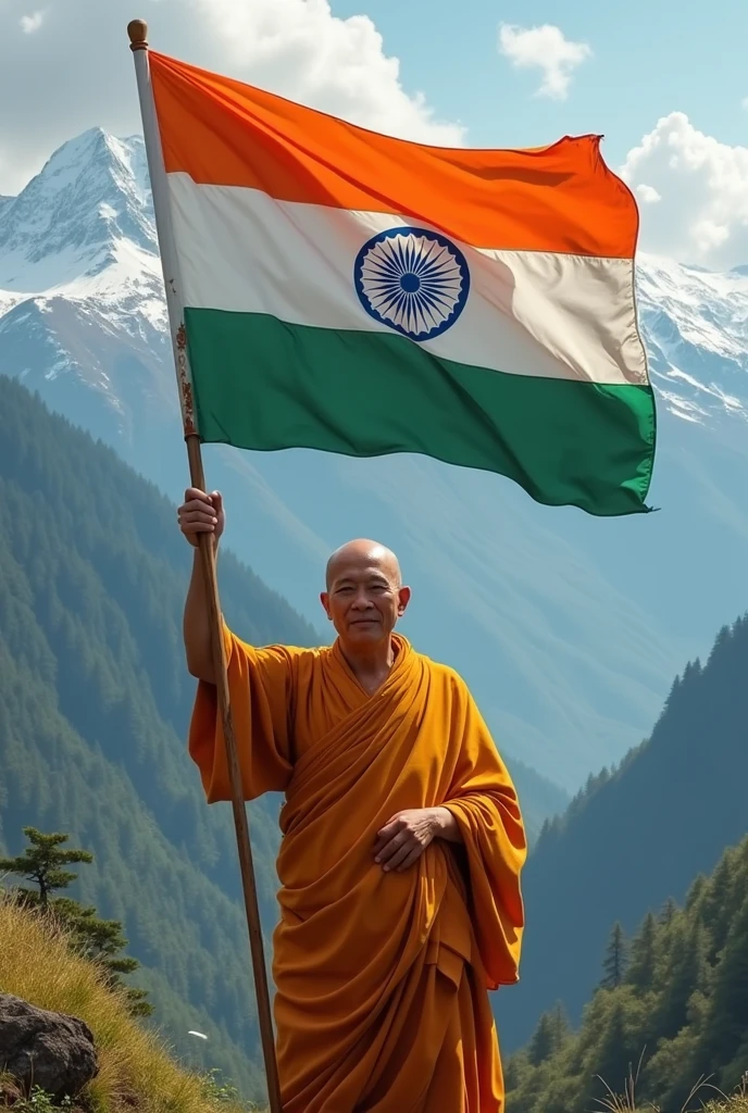 Har Ghar Tiranga as Tibetan monk