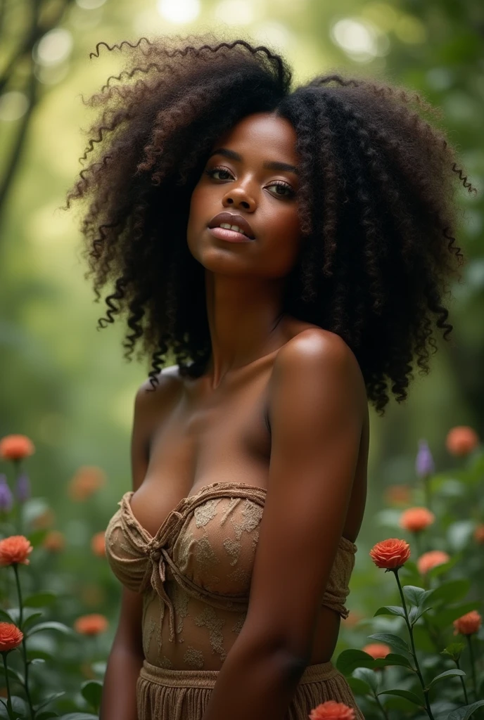Black woman with hairy armpits