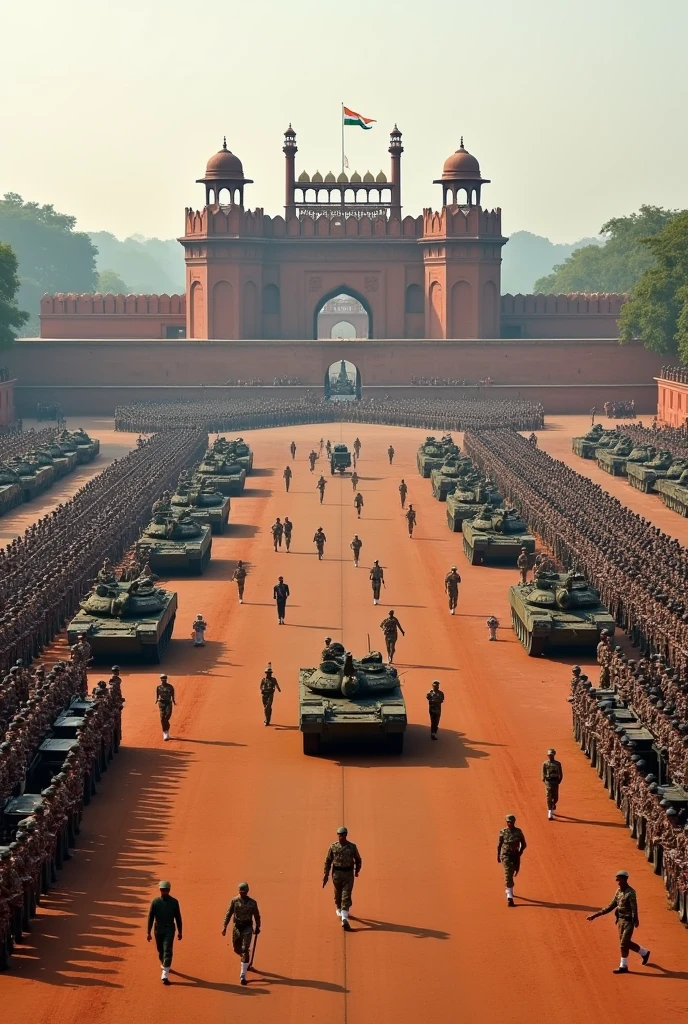 15 august red fort   indian army  parade rehersal 
