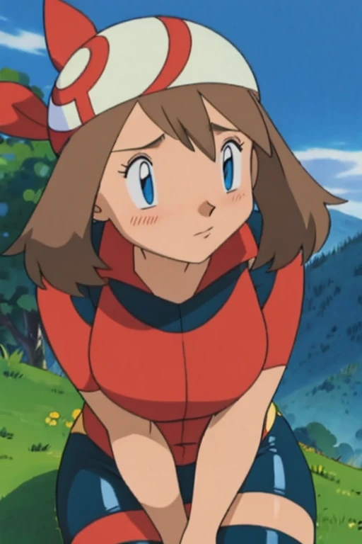 Big chest, chest, Tongue out, whole body,Thighs,accurate, Light blush, Large Breasts, sitting,Looking up,Lick,valley,Born as is,licking,Hold in mouth,Bodysuits,胸を揉む