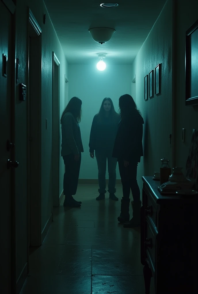 7. Closed doors and tense atmosphere
- Scene 7: As they turn to leave, the bedroom door suddenly closes by itself. They are all trapped inside. The lights started flickering, and the sound of footsteps could be heard in the hallway.