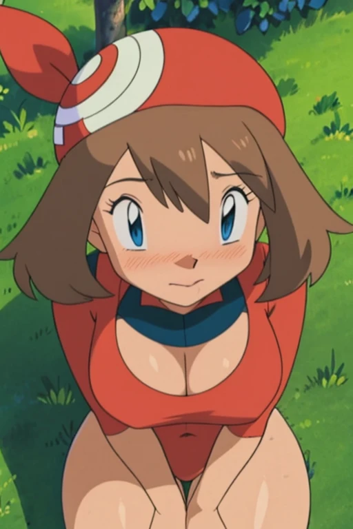 Big chest, chest, Tongue out, whole body,Thighs,accurate, Light blush, Large Breasts, sitting,Looking up,Lick,valley,Born as is,licking,Hold in mouth,Bodysuits,胸を揉む