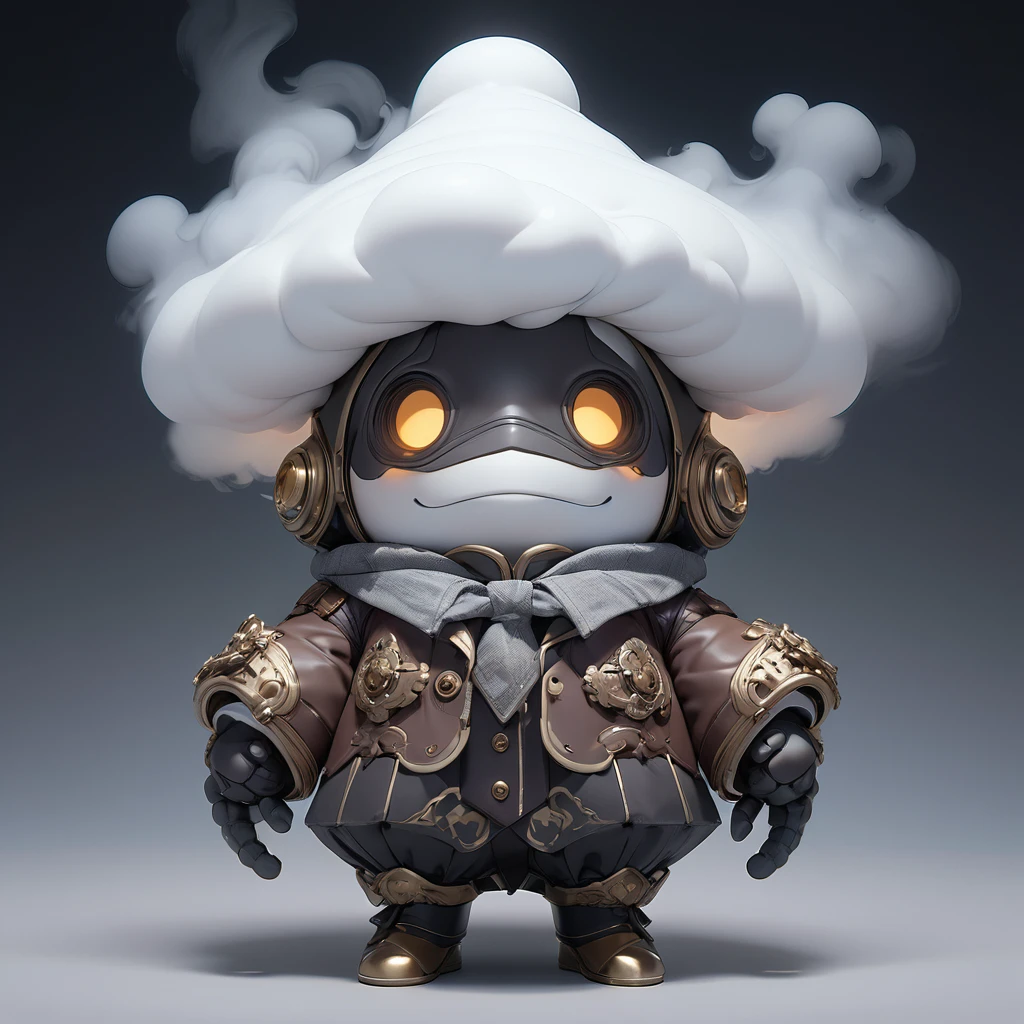 (masterpiece, best quality:1.2), ultra-small deformation, (anthropomorphic Mysterious Fog), simple background, Generated in SFW