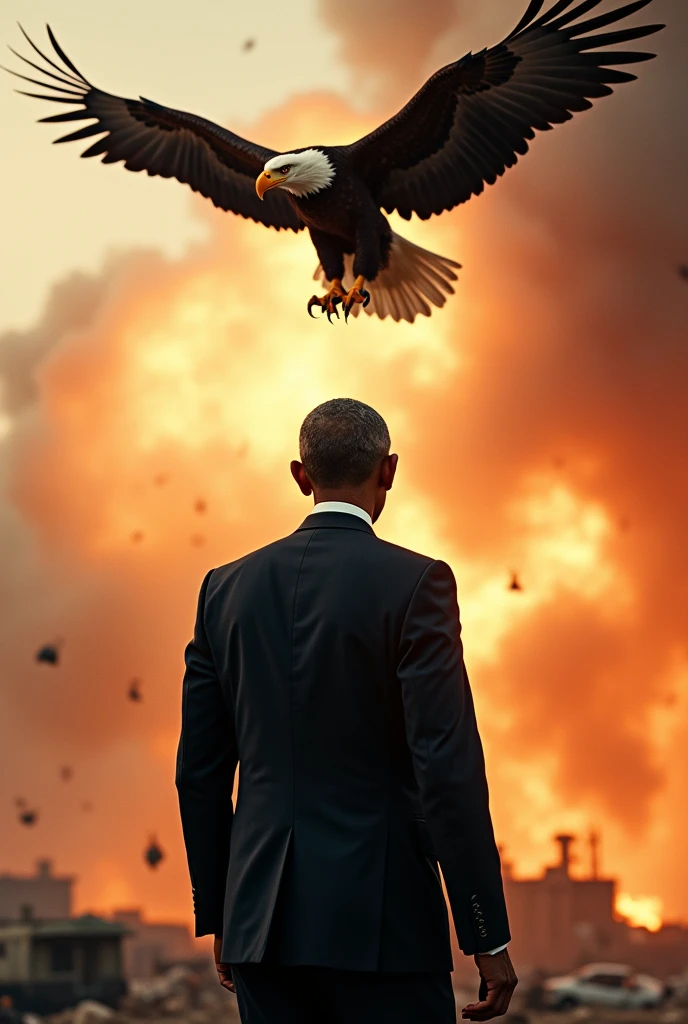bald eagle attacking fear scared scaring Donald Trump