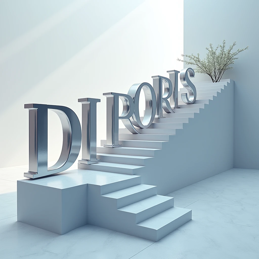 Those DIORIS letters in the shape of stairs