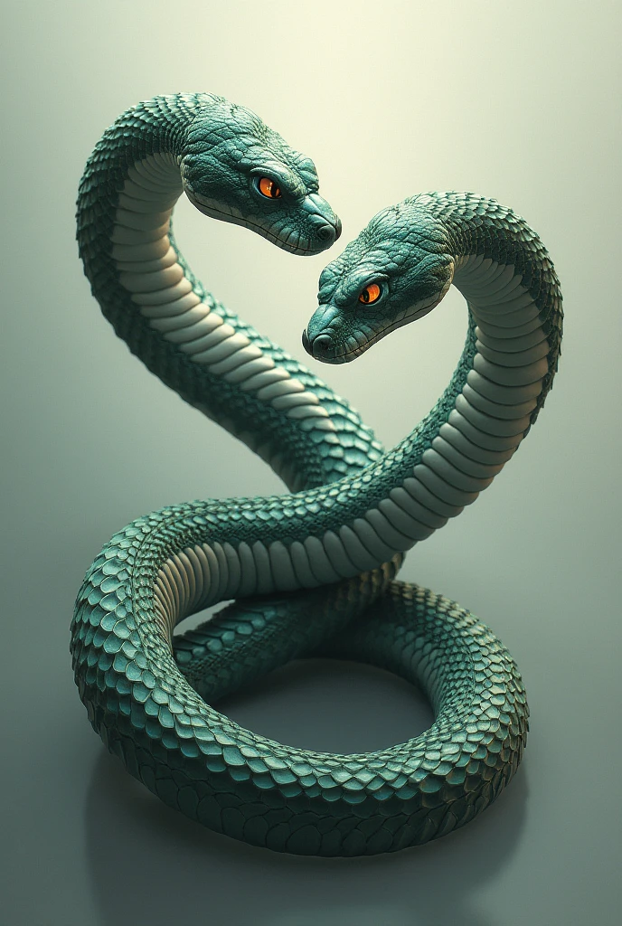 combine the two images you generated. it will be perfect. the two snakes together