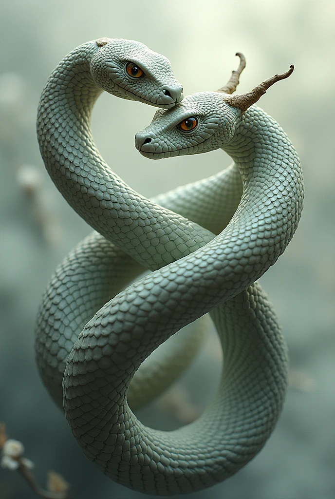 combine the two images you generated. it will be perfect. the two snakes together