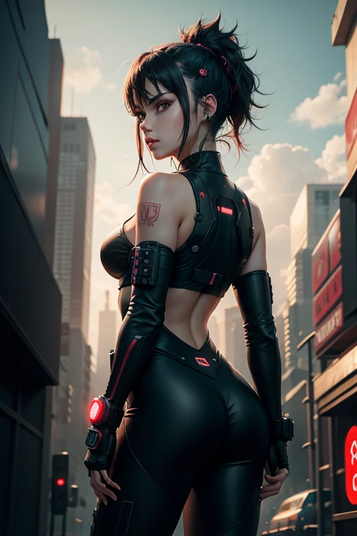 cyberpunk, anime, action, futurist