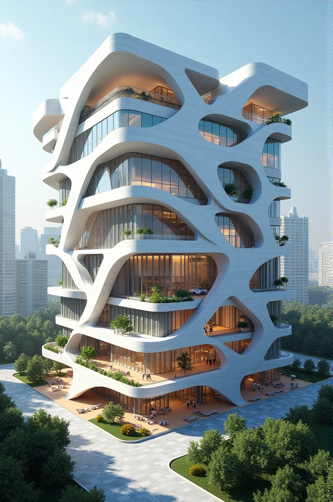 An architectural proposal for a digital arts school in isometric