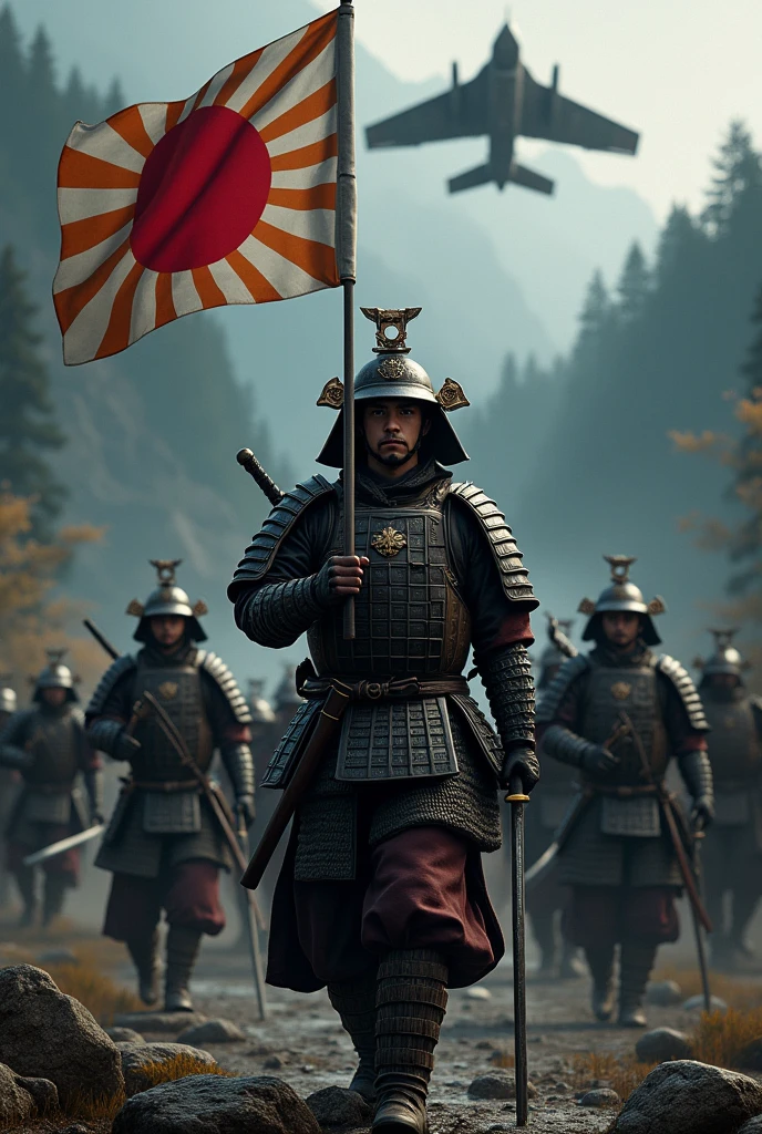 Japanese military personnel Rising Sun Flag Special Attack Unit Zero Fighter Sengoku Warlords Japanese sword