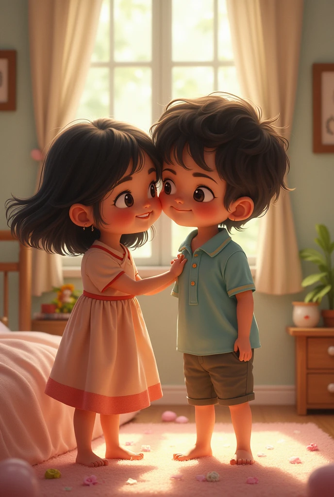 A girl and boy named Sonali and Sukhmal They are wearing panties
