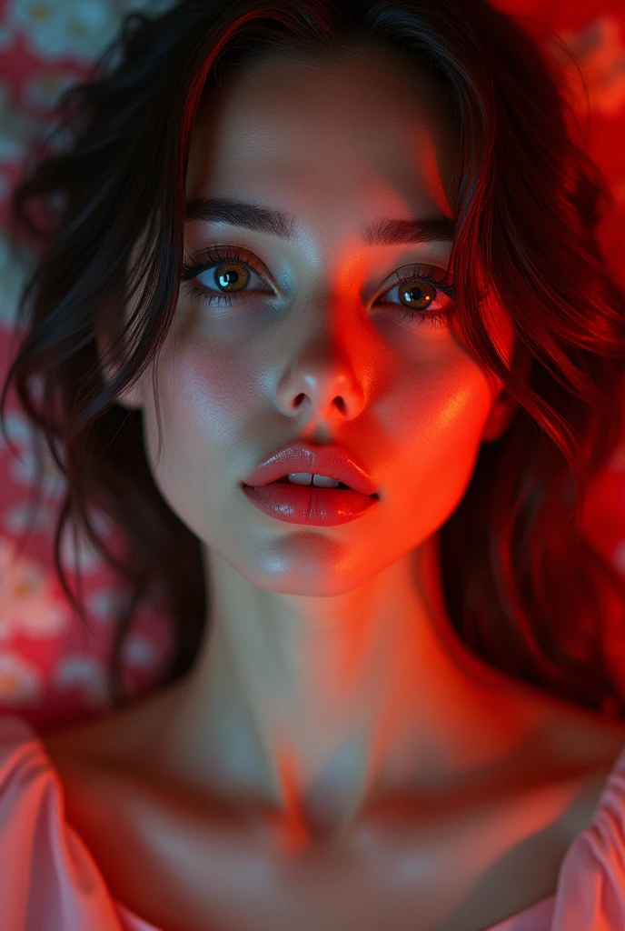 a sexy girl, beautiful detailed eyes, beautiful detailed lips, extremely detailed eyes and face, long eyelashes, delicate facial features, sensual expression, provocative pose, detailed skin pores and texture, shiny skin, dramatic lighting, glowing skin, dramatic shadows, vibrant colors, cinematic composition, 8k, high quality, photorealistic, masterpiece, kodak film, camera nikon Zfc, Sigma art 18mm