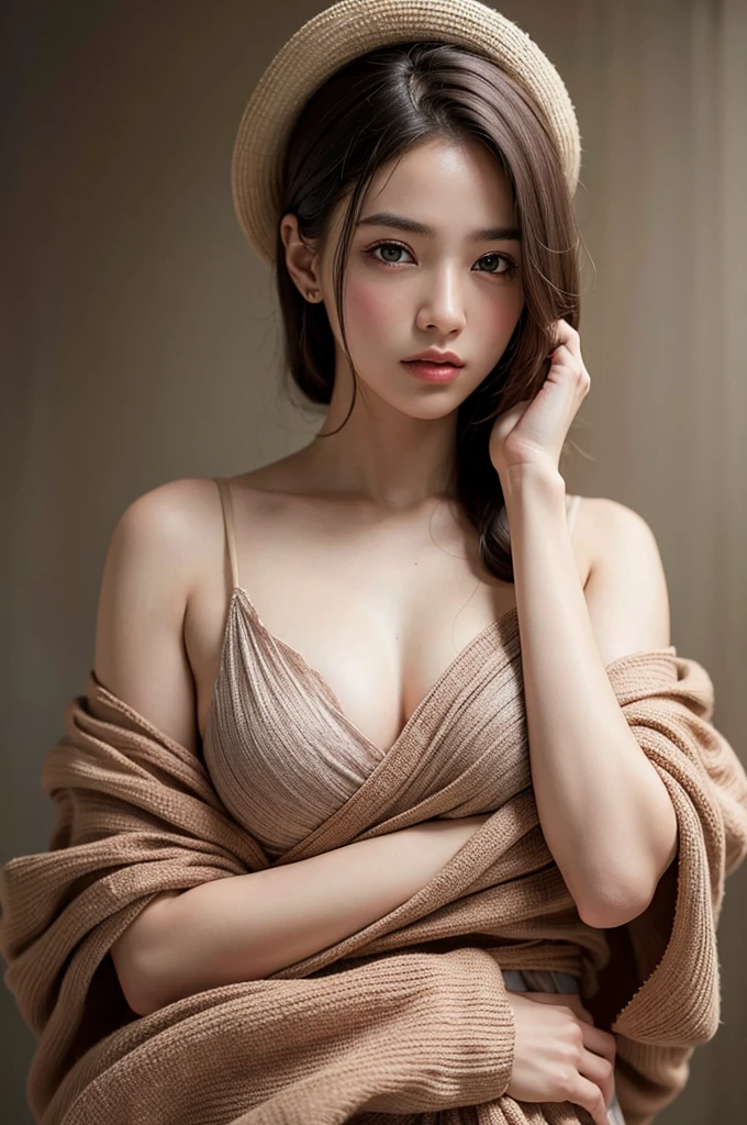 Highest quality, masterpiece, Ultra-high resolution, (Realistic:1.4), RAW Photos, one person's, Black Hair, Glowing Skin, Wet body, Dramatic lighting, whole body,, Micro Bikini, Huge breasts