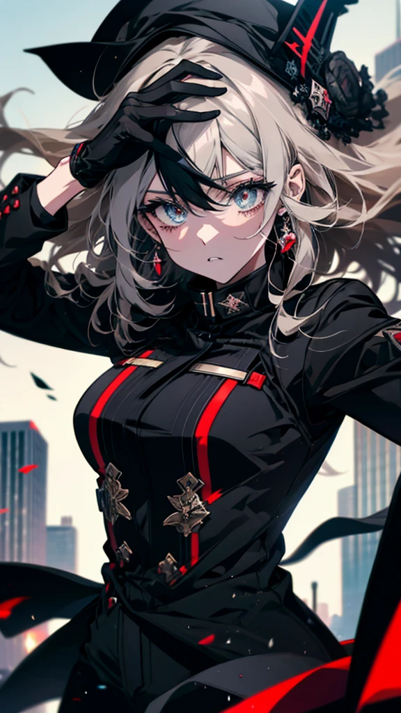 A woman wearing a black jacket and a black mask, Anime Styleに, Anime Styleキャラクター, Style Anime, as an Anime characters, an Anime, Anime characters, (Anime), Anime Moe Art Style, Anime Style, Girls Frontline Style, City Girl Fan Art, modern anime style, female Anime characters, High quality anime art style, Anime Style