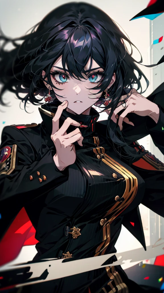 A woman wearing a black jacket and a black mask, Anime Styleに, Anime Styleキャラクター, Style Anime, as an Anime characters, an Anime, Anime characters, (Anime), Anime Moe Art Style, Anime Style, Girls Frontline Style, City Girl Fan Art, modern anime style, female Anime characters, High quality anime art style, Anime Style
