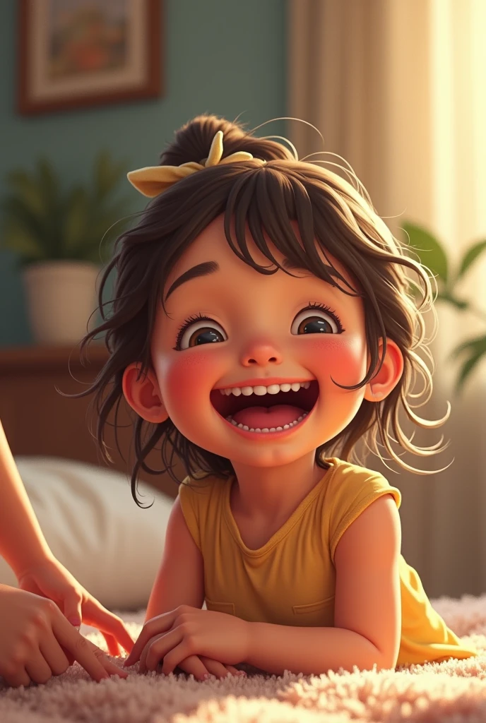 make a girl receiving a tickles