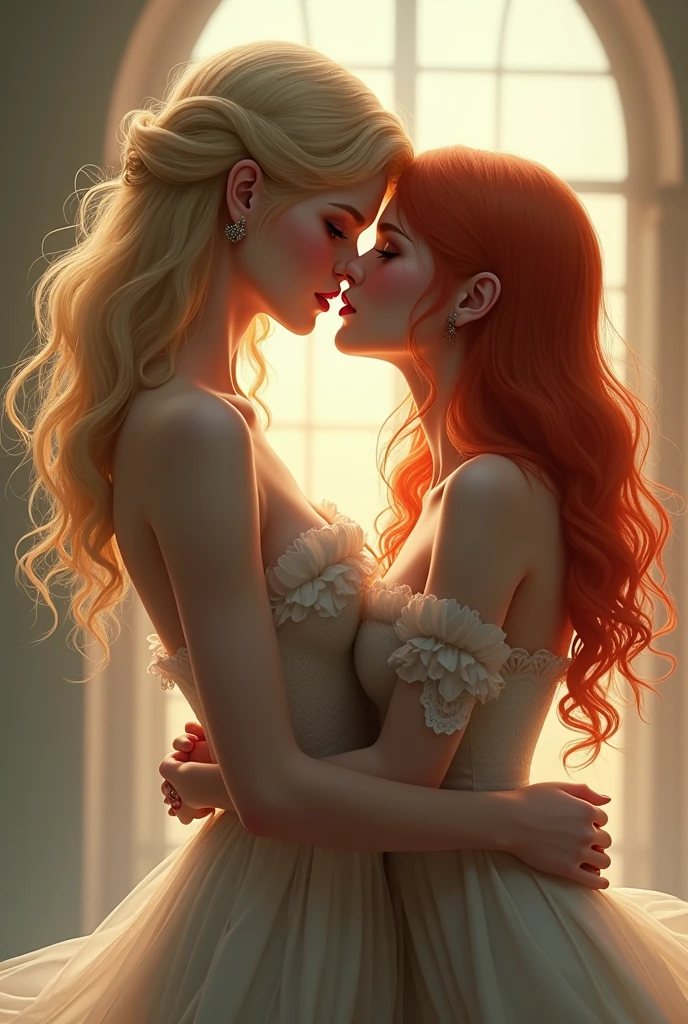 Freya loira, Kore ruiva mais baixa. kiss.