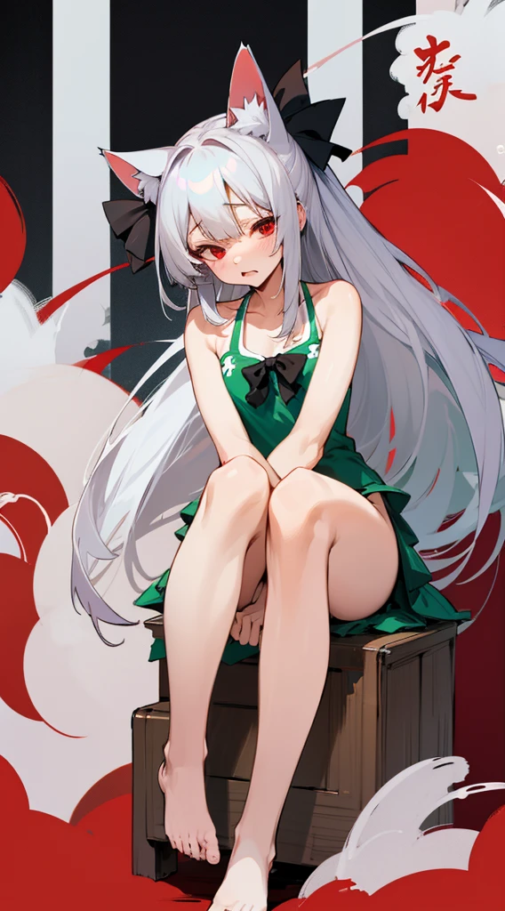 Highest quality　I have long hair　Gray Hair　Konpaku Youmu　Red eyes　I don't have anything　Cat ear　naked　ejaculation　Masturbation　ＳＥＸ　Odd Eye　Swimwear　One person