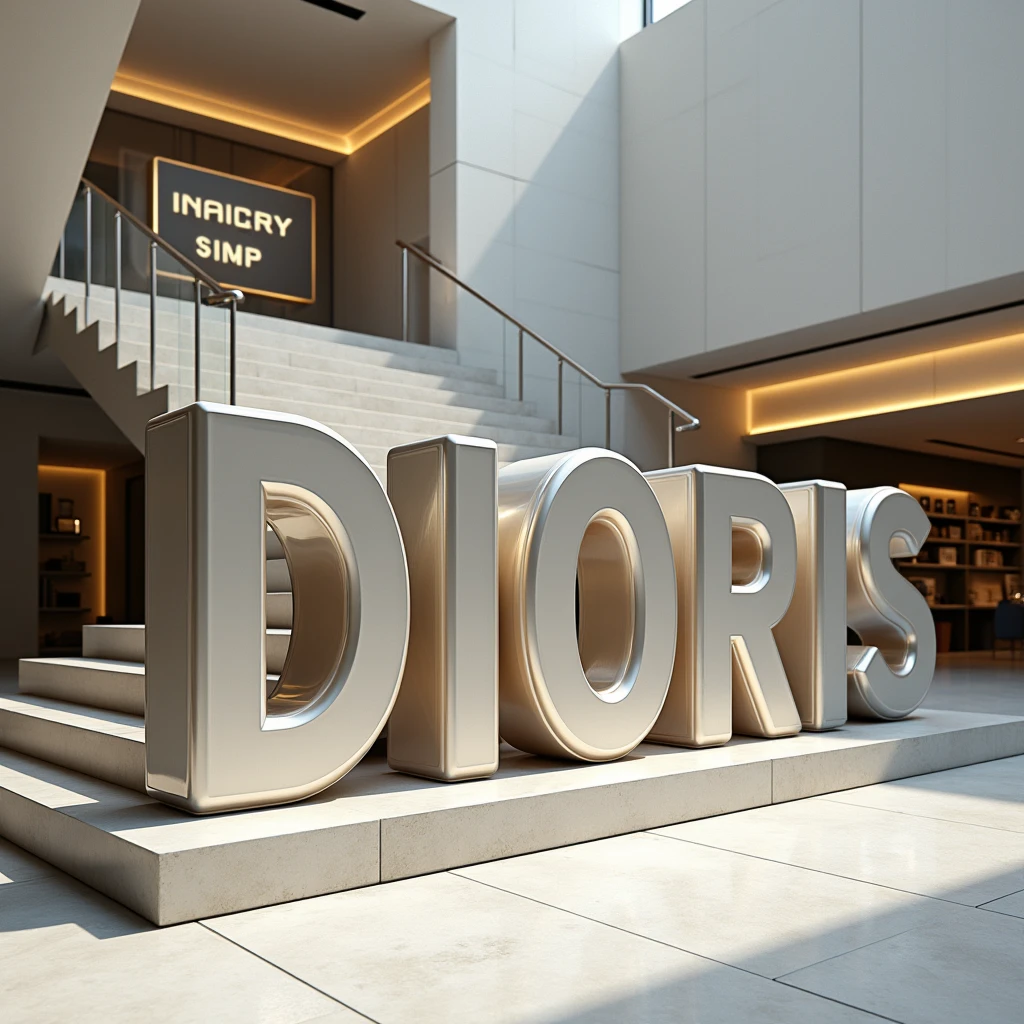 Those DIORIS letters in the shape of stairs