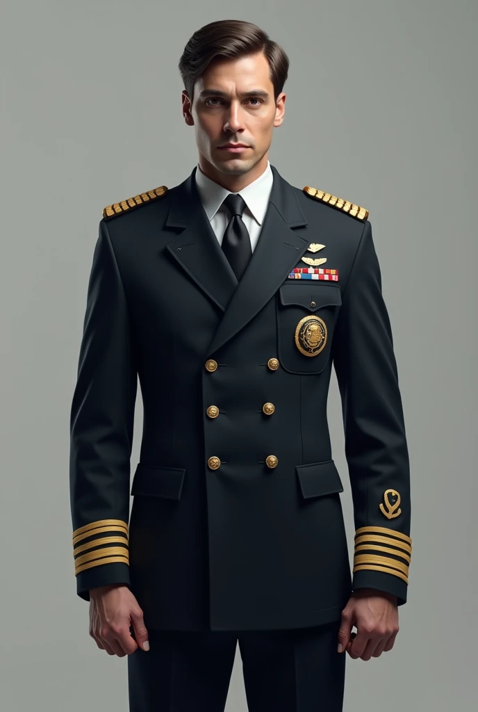 Navy officer uniform with badge