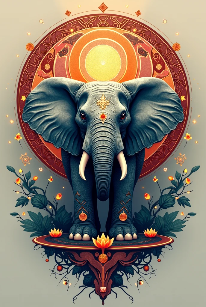 O want create a unique mandala elephant logi.