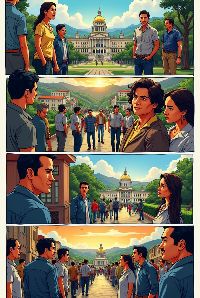Republic of Colombia State, Government and Nation Comic Book 8 Panels