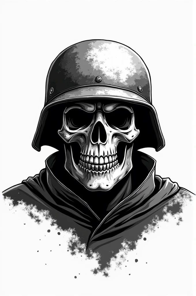 Military helmet skull png black and white vector 
