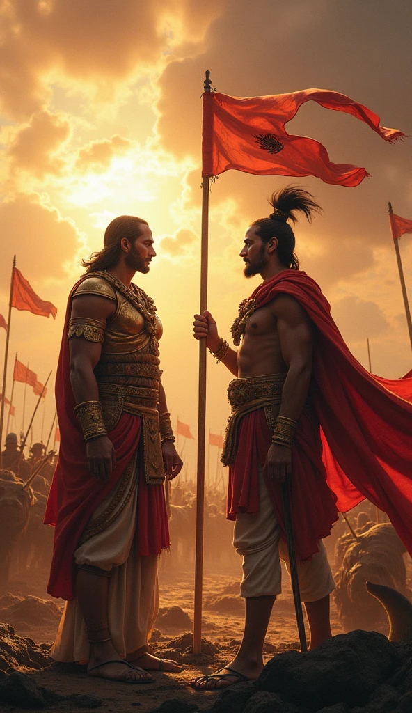  Chandragupta Maurya: The Unification of Bharat
Bharat was fragmented into small, warring states, and it was during this time that Chandragupta Maurya, with the guidance of his mentor Chanakya, dreamt of unifying the country. In the aftermath of Alexander's invasion, Chandragupta organized his army and, with Chanakya's strategic acumen, defeated Alexander's generals and established his rule over Magadha. He fought a decisive war against Seleucus I Nicator, expanding his empire from Sindh to Afghanistan, thus unifying and strengthening Bharat.

