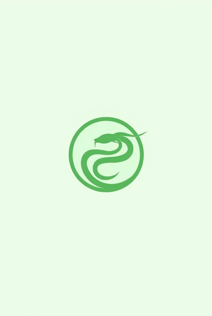 Green logo of a Medusa snake from Greek mythology, logo only as if it were white or black but instead of black it should be green and light, not so much detail, just a snake
Like a round seal and its scales should be visible, I want the snake to be light green