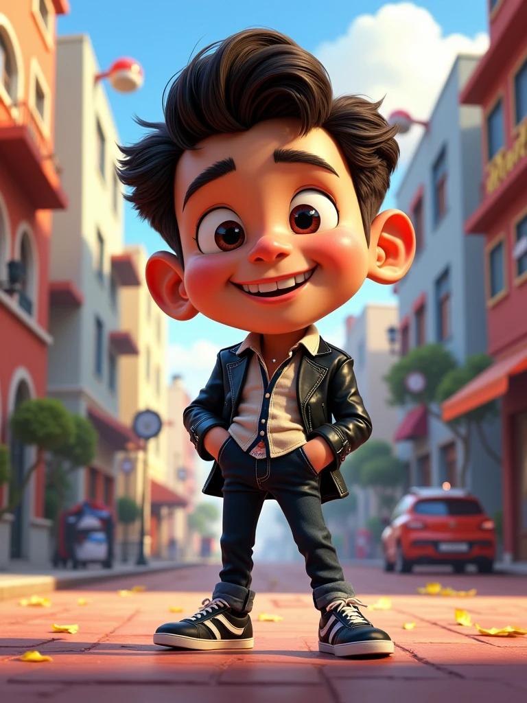 clearing! Here is a prompt you can use to create an image of Pablo Marçal in the Disney Pixar style:
"Create an illustration of Pablo Marçal in the Disney Pixar style. He should have a friendly and charismatic look, with exaggerated and expressive features typical of this style. The image should show Pablo with a friendly smile and a modern and vibrant look, highlighting elements of his personal style, like sophisticated clothes, but in a way that matches the playful and animated aesthetic of Disney Pixar."