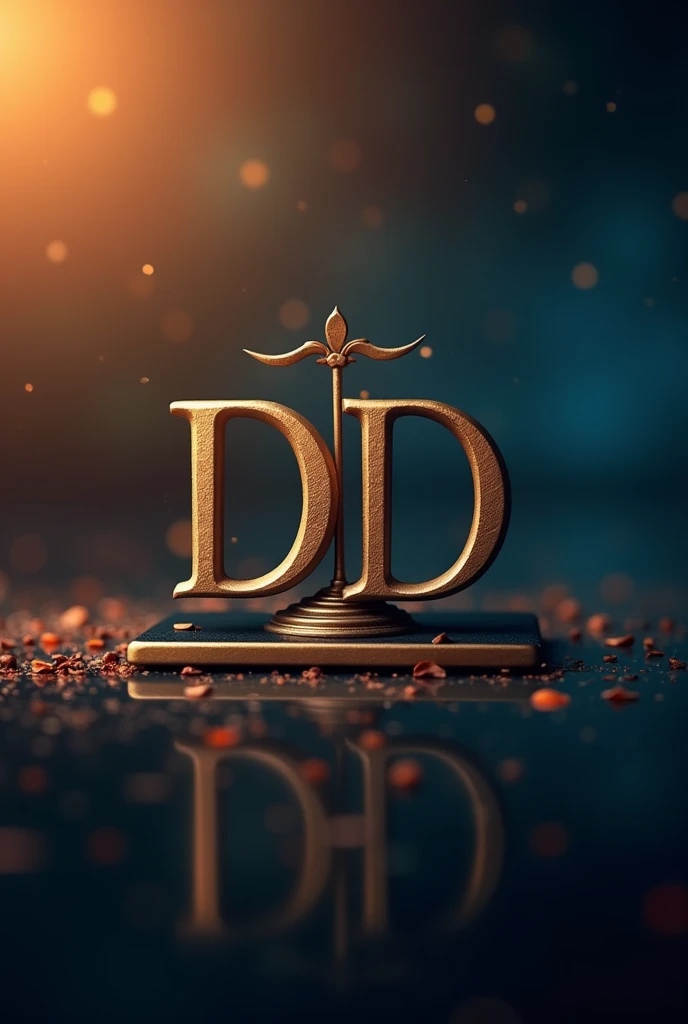 Create a profile picture for Instagram law, with elegant and captivating colors for the public, with the acronym "DD" and a scale symbolizing justice.