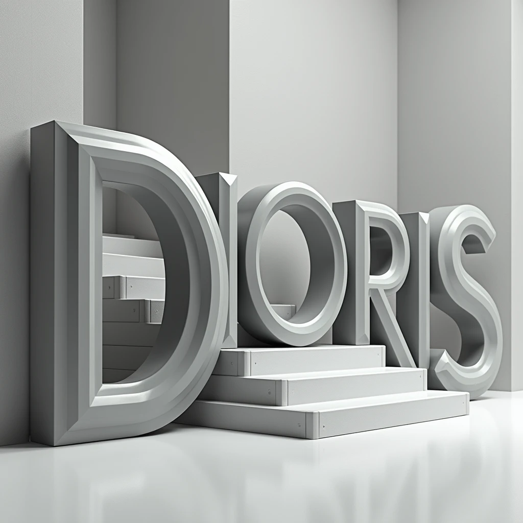 Those DIORIS letters in the shape of stairs