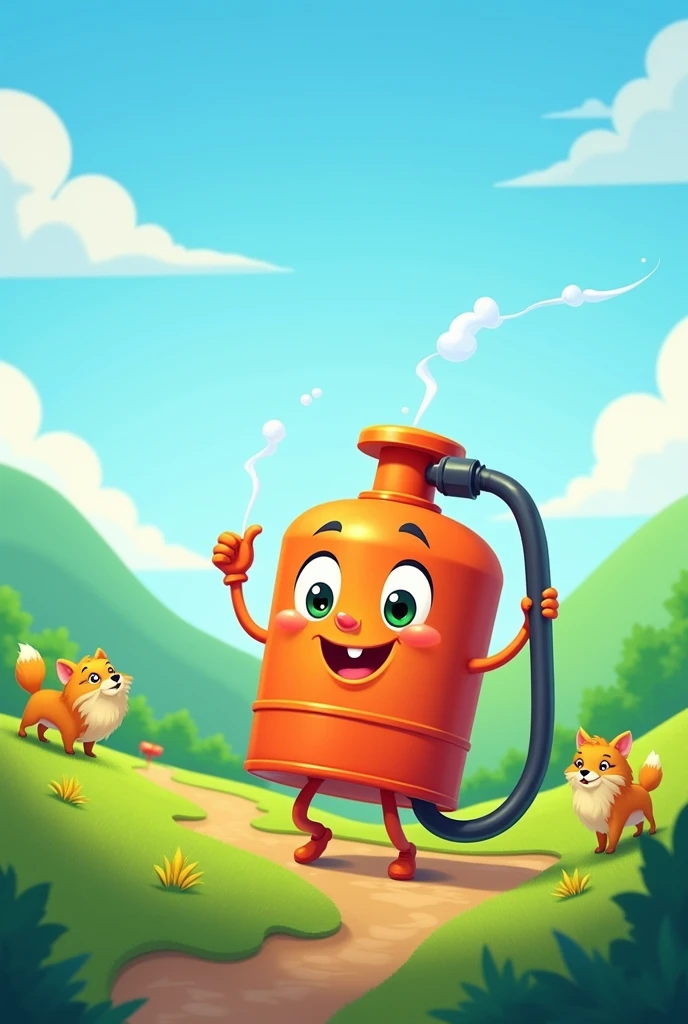 a cover image for a child's slide show of the non-renewable resource: natural gas