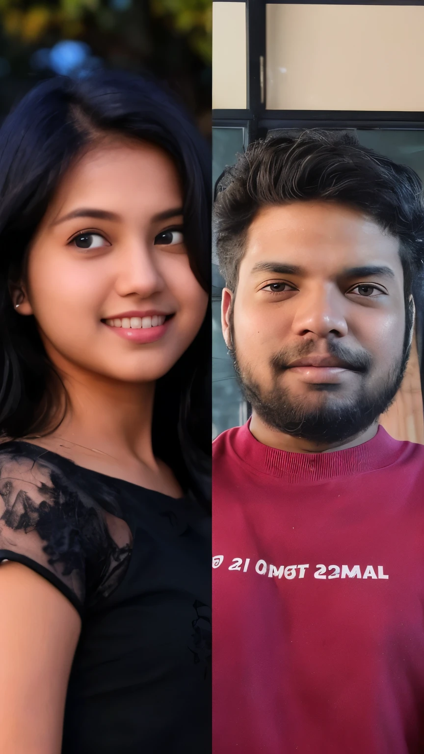 Its looke like separate photo turn in to couple photo