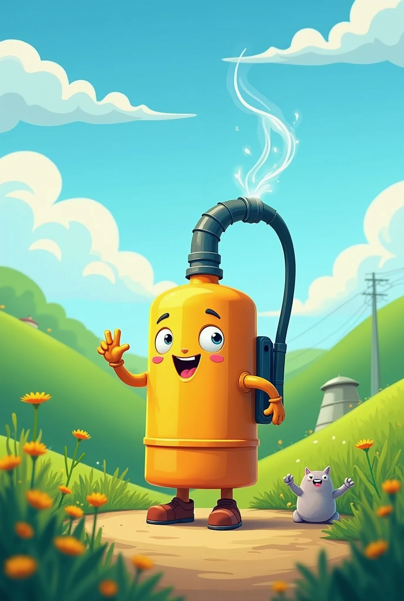a cover image for a child's slide show of the non-renewable resource: natural gas