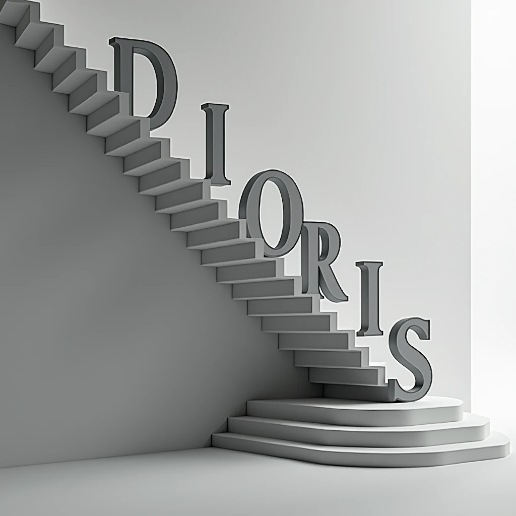 Those DIORIS letters in the shape of stairs