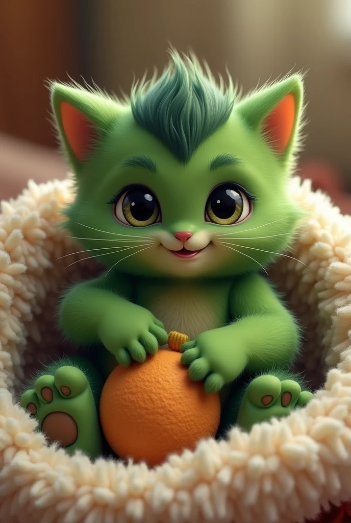 The hulk as if he were a cute kitten An incredible cute