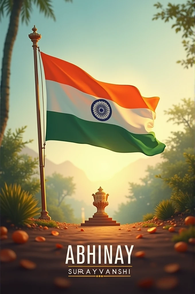 Indian flag and written to ABHINAY SURAYVANSHI on botm 