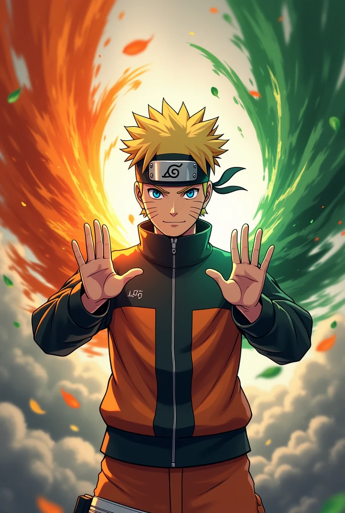 India Flag Naruto Hands