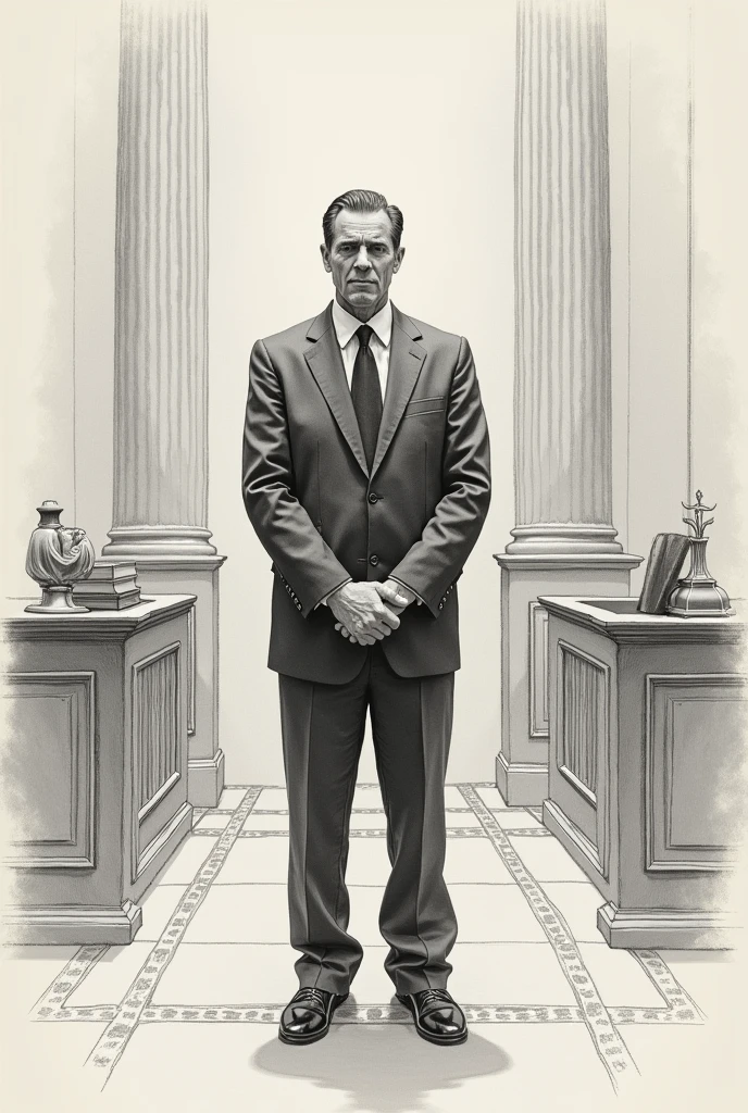 a drawing that represents article 11 of the declaration of human rights