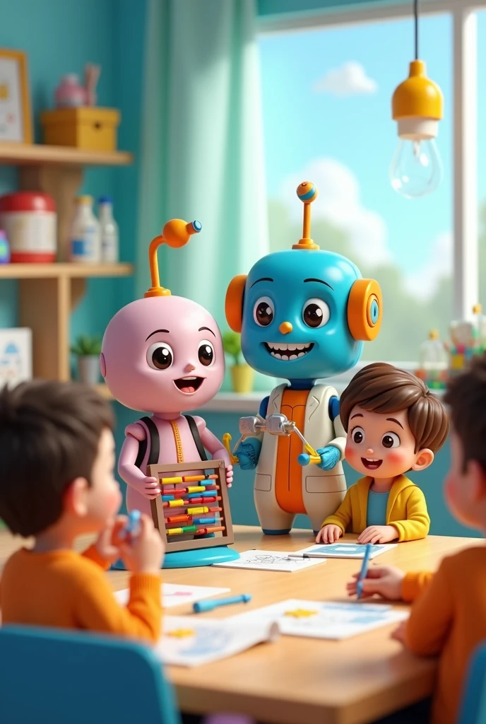 Create an image that represents science and technology at the preschool level.